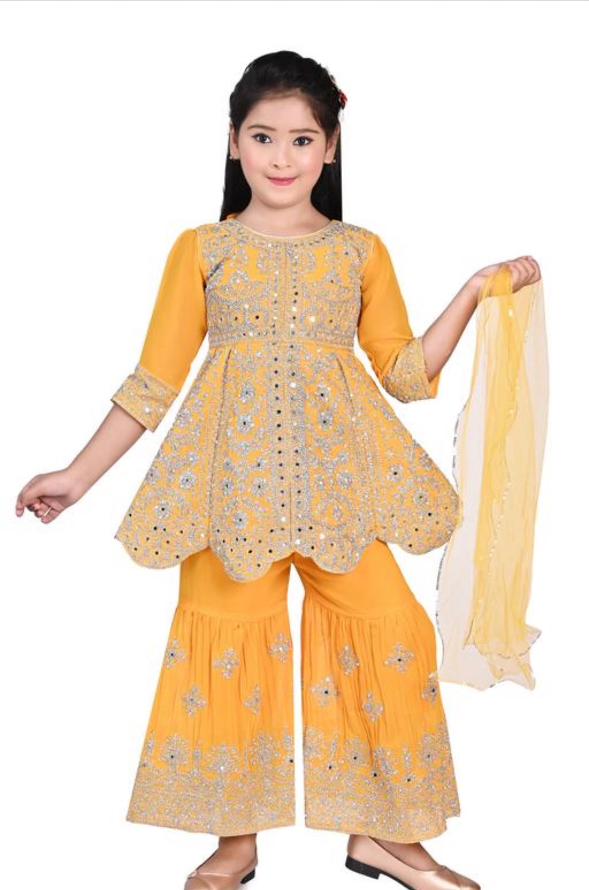 Beautiful designer plazo suit for girls