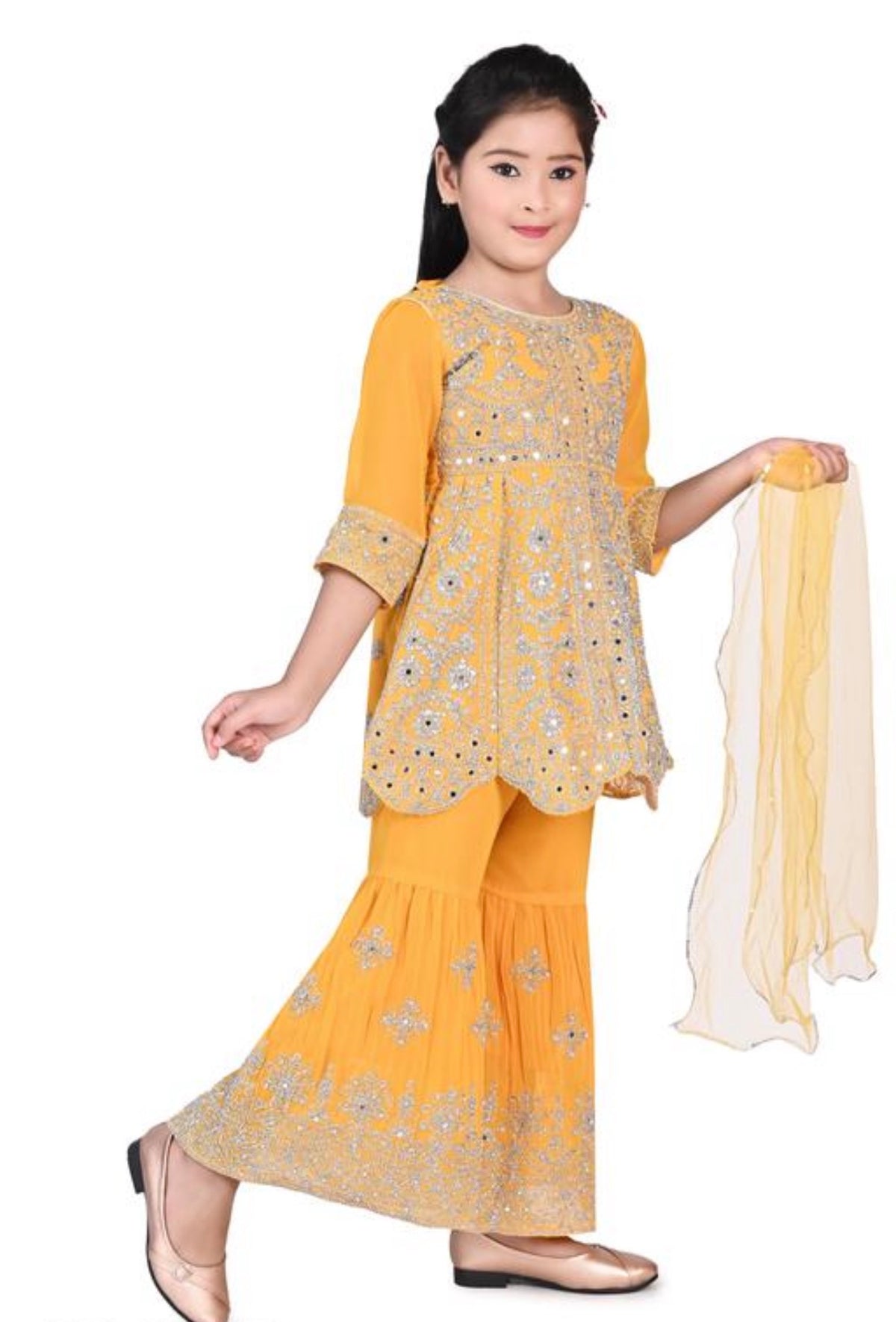 Beautiful designer plazo suit for girls