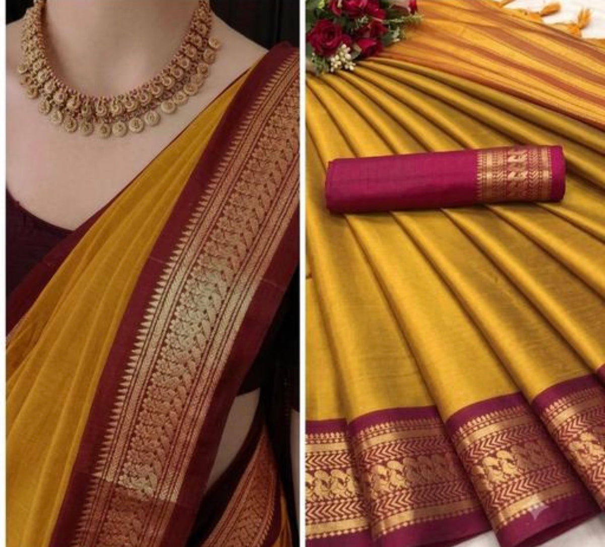 Beautiful designer cotton silk saree
