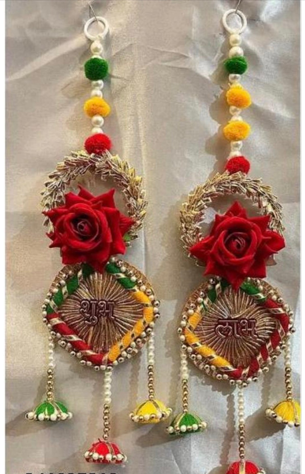 Artificial 2 piece Subh labh wall hanging