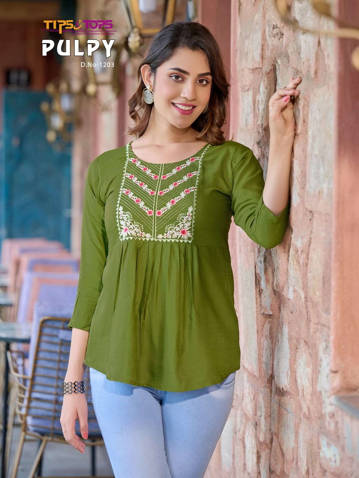 Beautiful designer embroideried  tunic tops