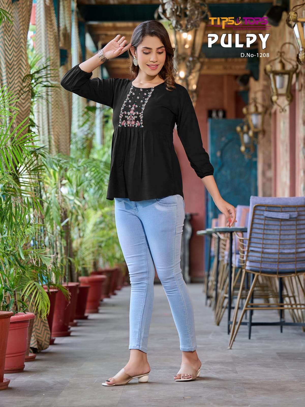 Beautiful designer embroideried  tunic tops
