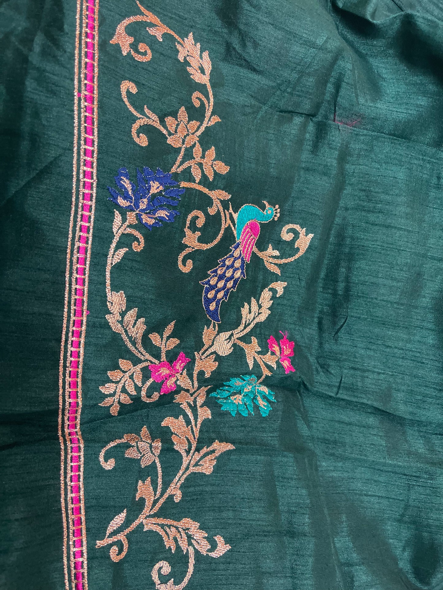 Beautiful designer silk saree with border