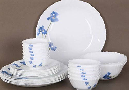 LaOpala Blue Orchids Dinner Set Of 35 pieces