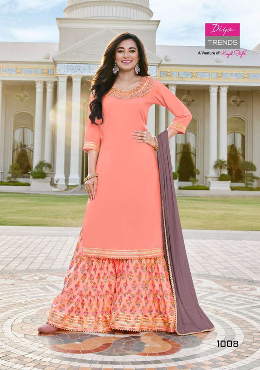 Beautiful designer kurta sharara set