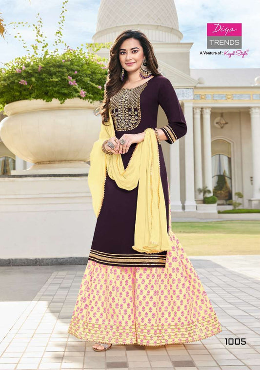 Beautiful designer kurta sharara set