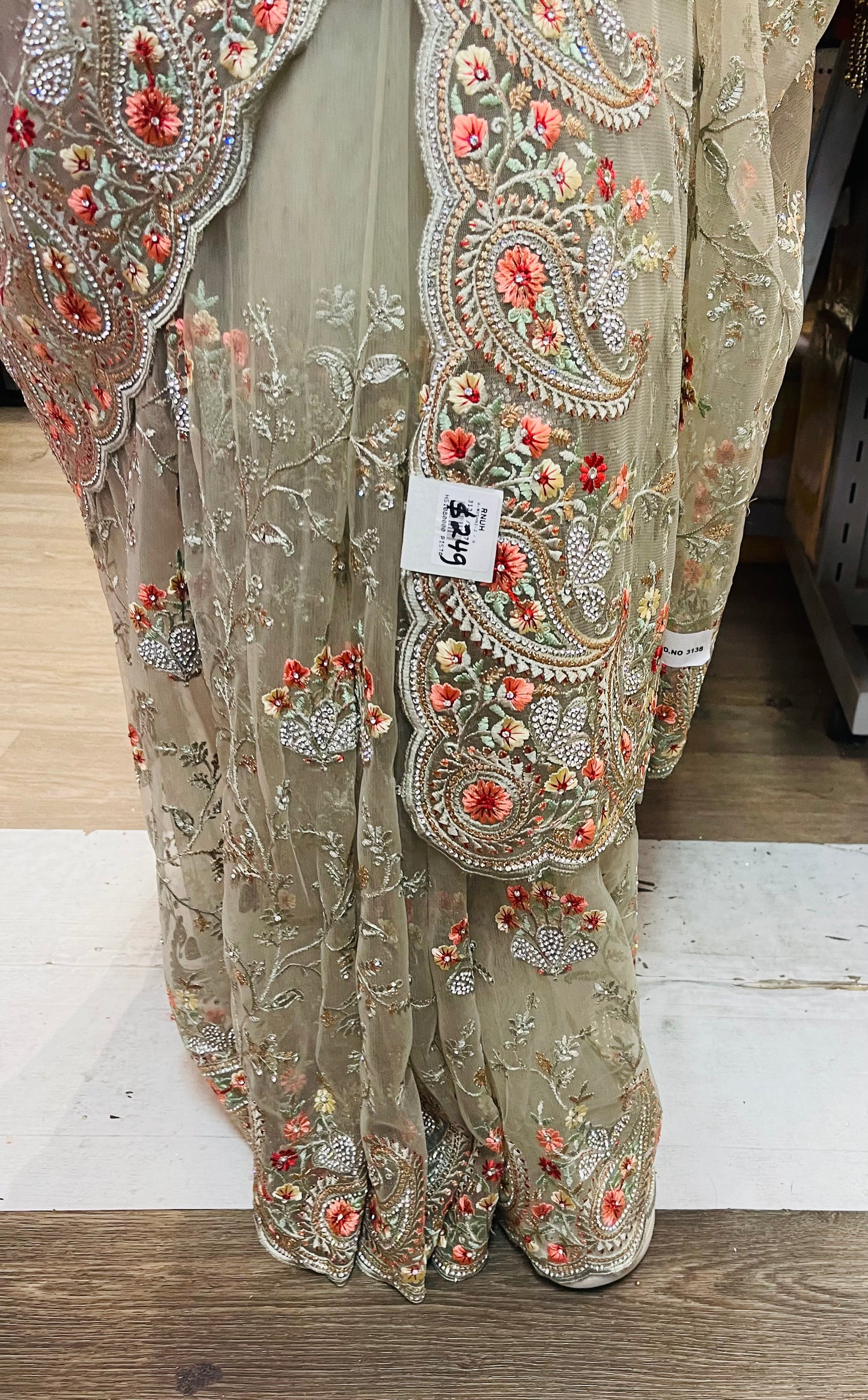 Beautiful designer fully embroidery saree