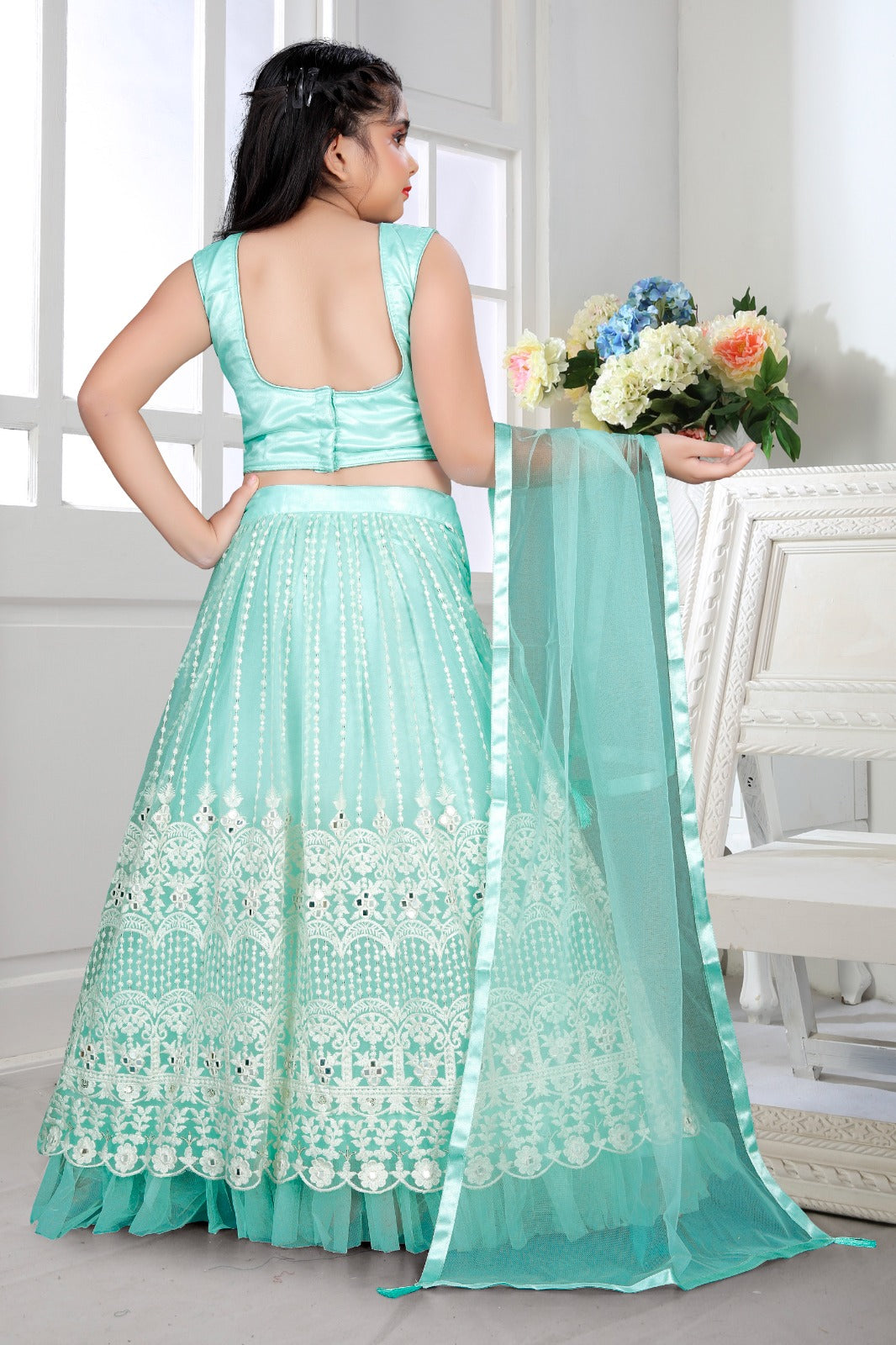 Beautiful designer lucknowi embroidery lengha choli