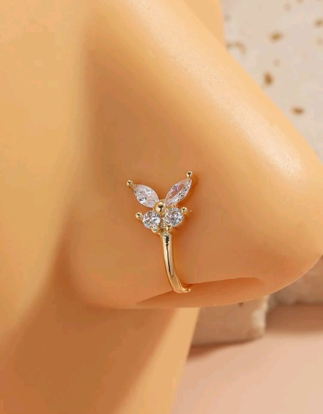 Beautiful designer stone nose ring