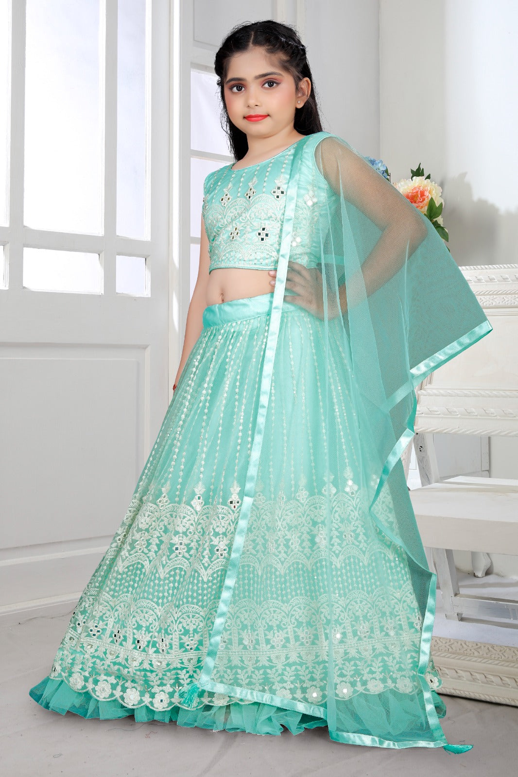 Beautiful designer lucknowi embroidery lengha choli