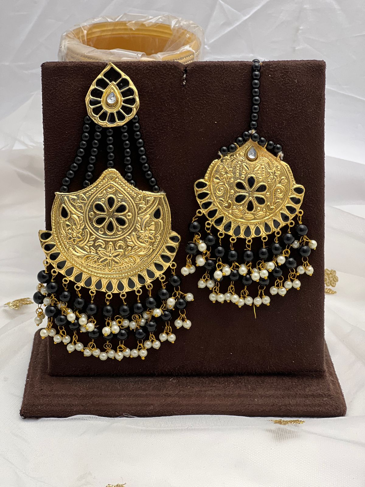 Beautiful designer earring tikkah set