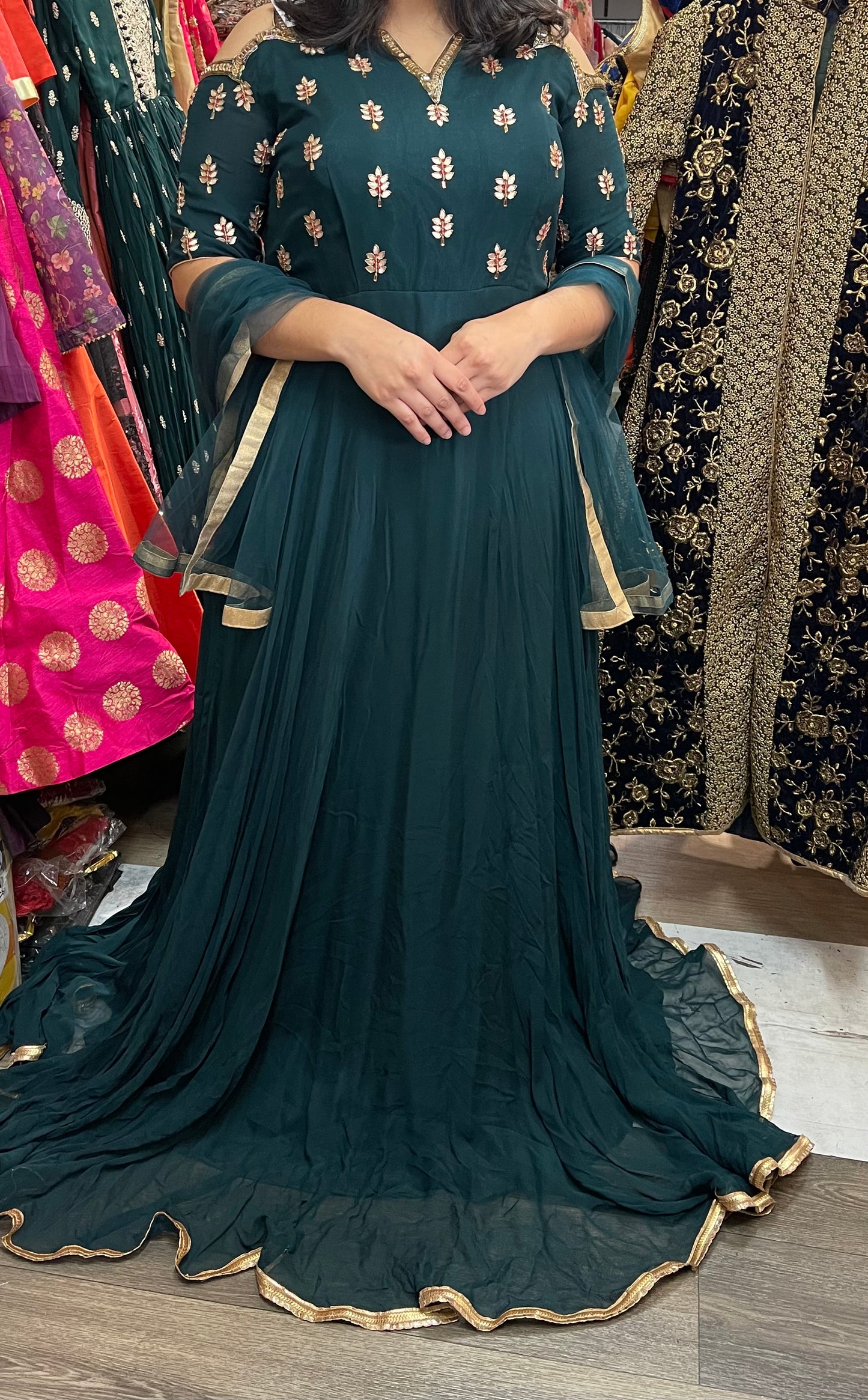 Beautiful designer indo western gown