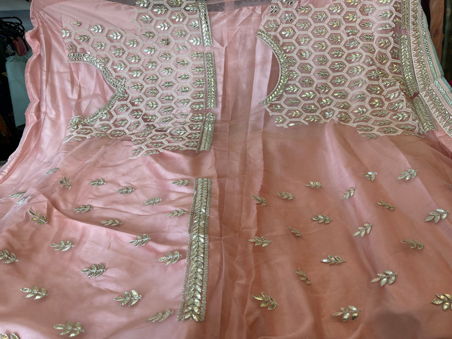 Beautiful designer lucknowi embroidery semi stitch lengha choli