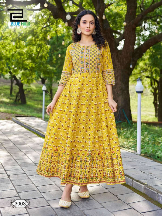 Beautiful designer long flare kurti