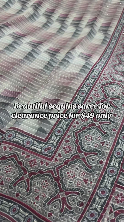 Beautiful designer sequins saree