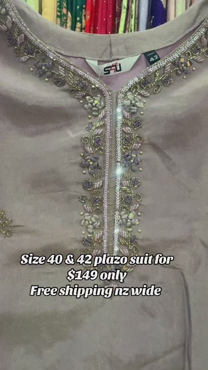 Beautiful designer plazo suit