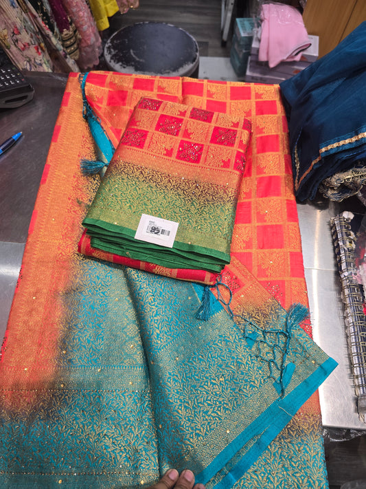 Beautiful designer box silk saree