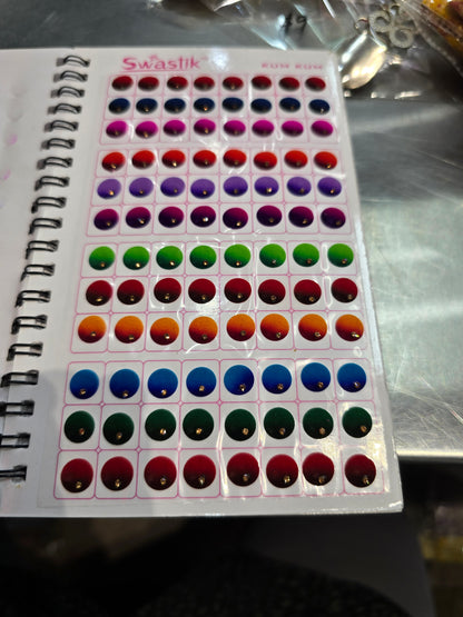 Multicolor velvet bindi book