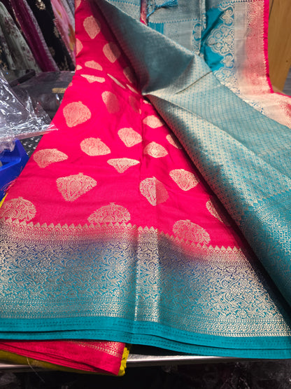 Beautiful designer temple silk saree