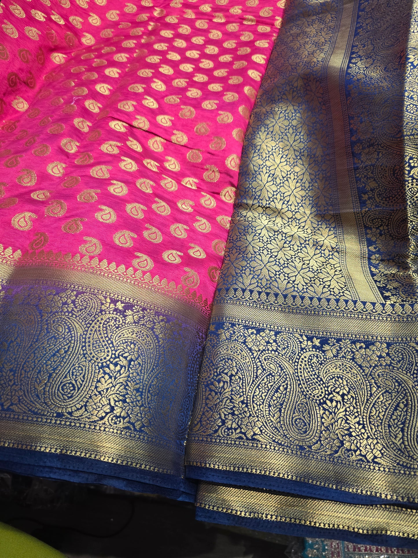 Beautiful designer temple silk saree