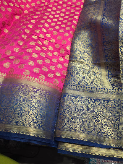 Beautiful designer temple silk saree