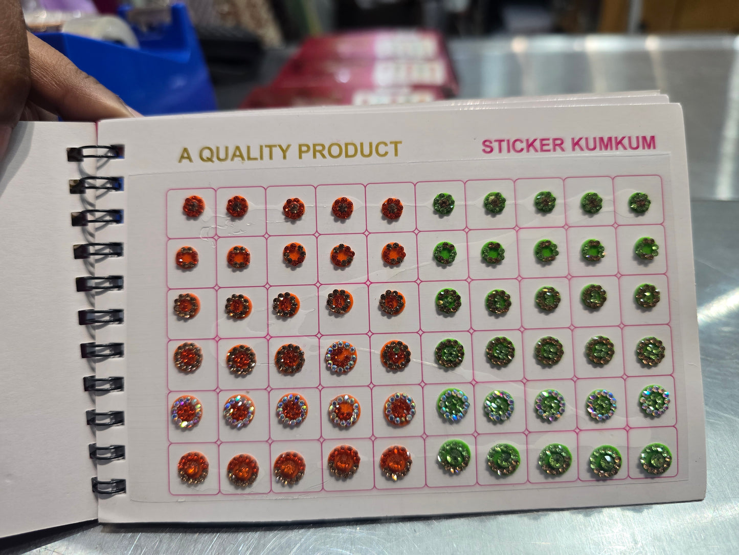 #3 Beautiful designer gold stone tikka/bindi book