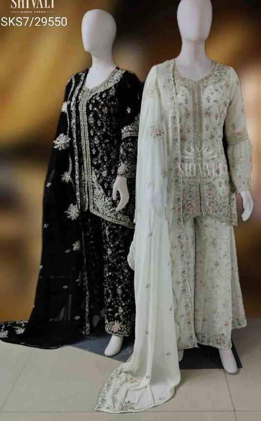 Beautiful designer plazo suit