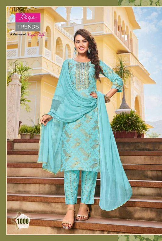 Beautiful designer Kurti with pants with duppatta
