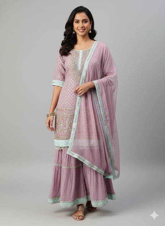 Beautiful designer sharara suit