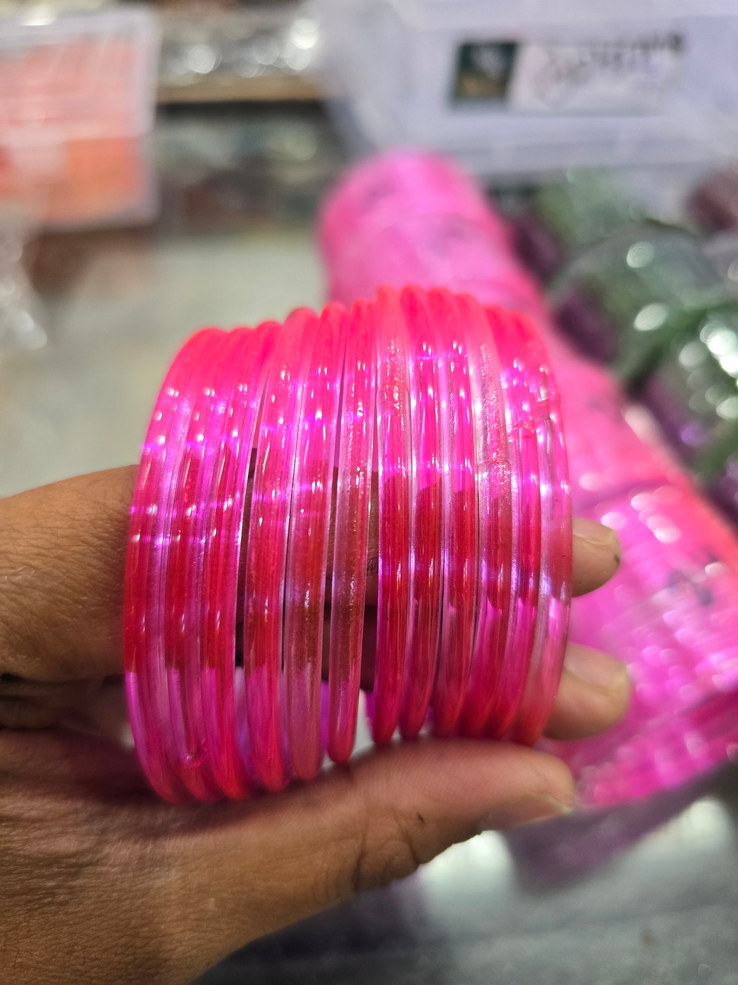 Beautiful designer jelly glass bangles