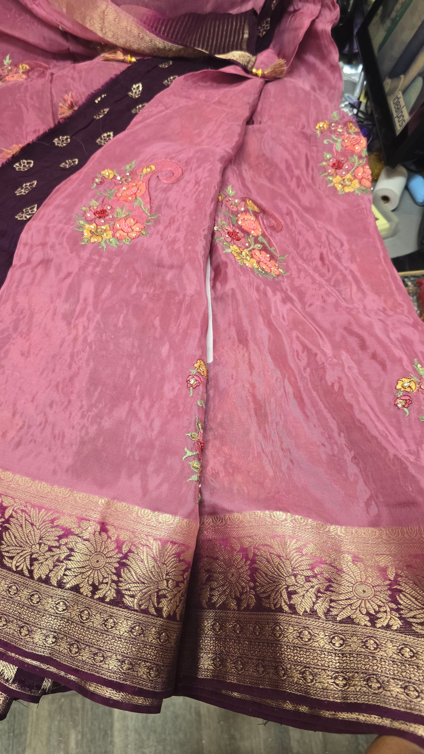 Beautiful designer silk saree