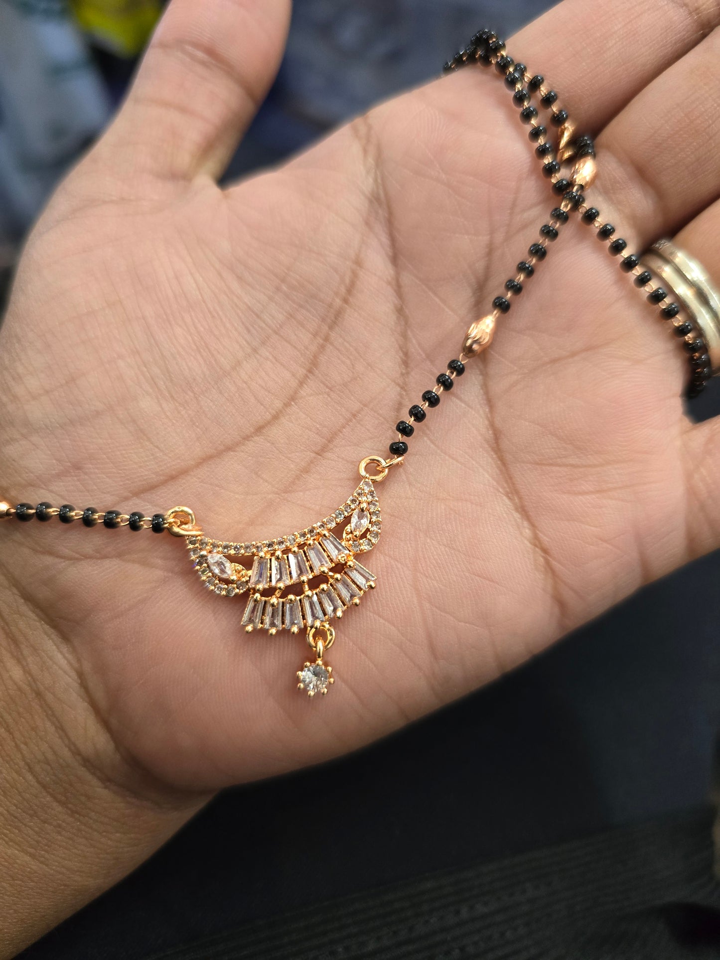 Beautiful designer American diamond mangalsutra