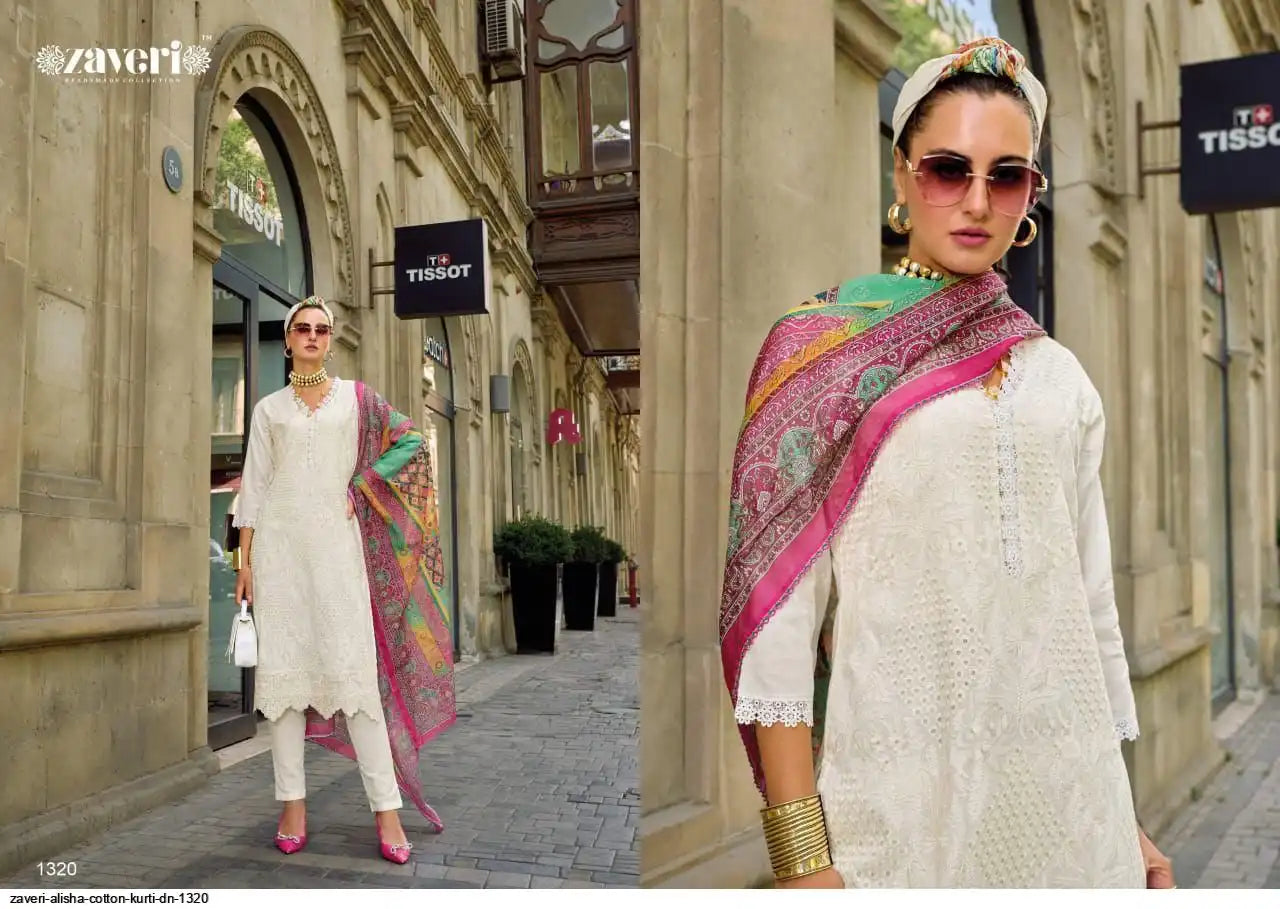 Beautiful designer Kurti with pants with duppatta