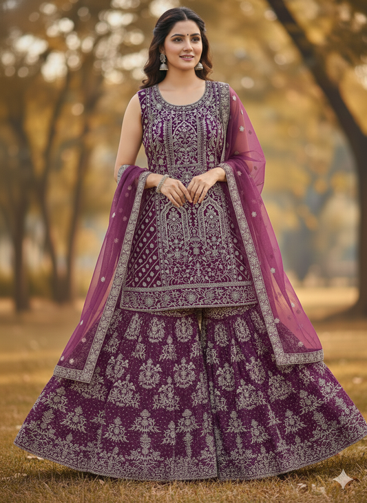 Beautiful designer skirt pants suit