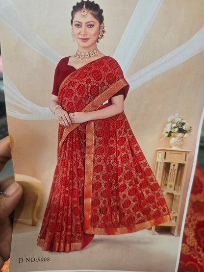 Beautiful designer bandhani saree