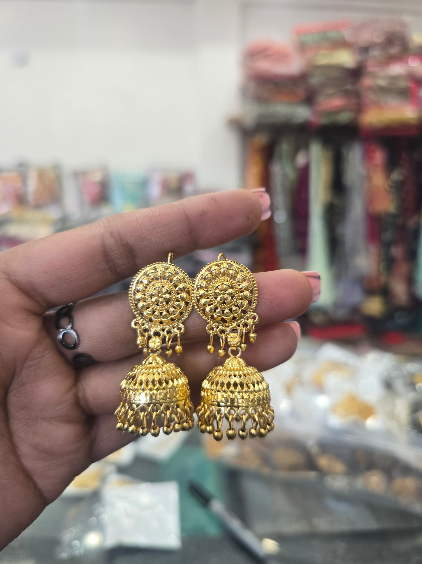 Beautiful designer  gold plated jhumka