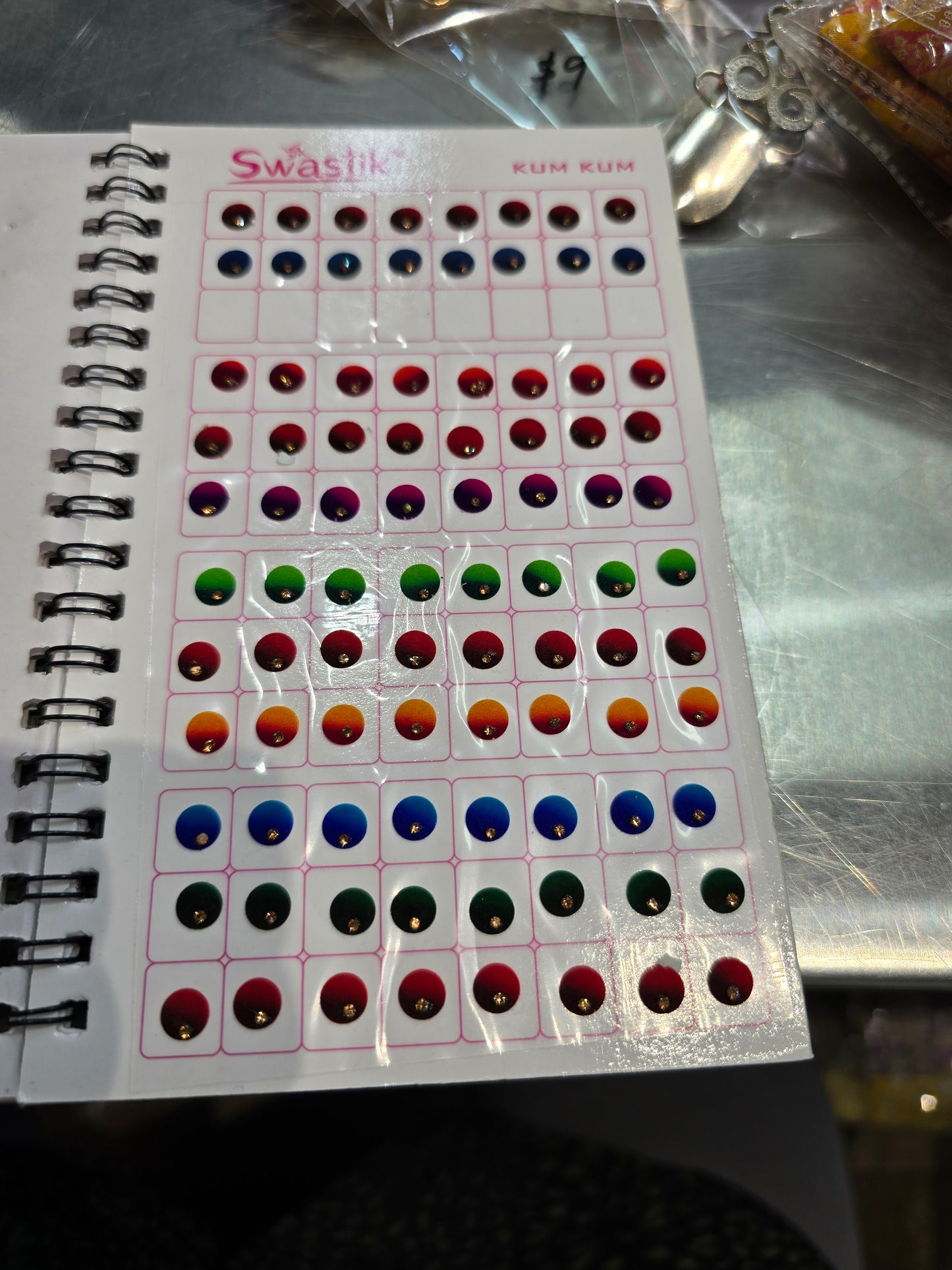 Multicolor velvet bindi book