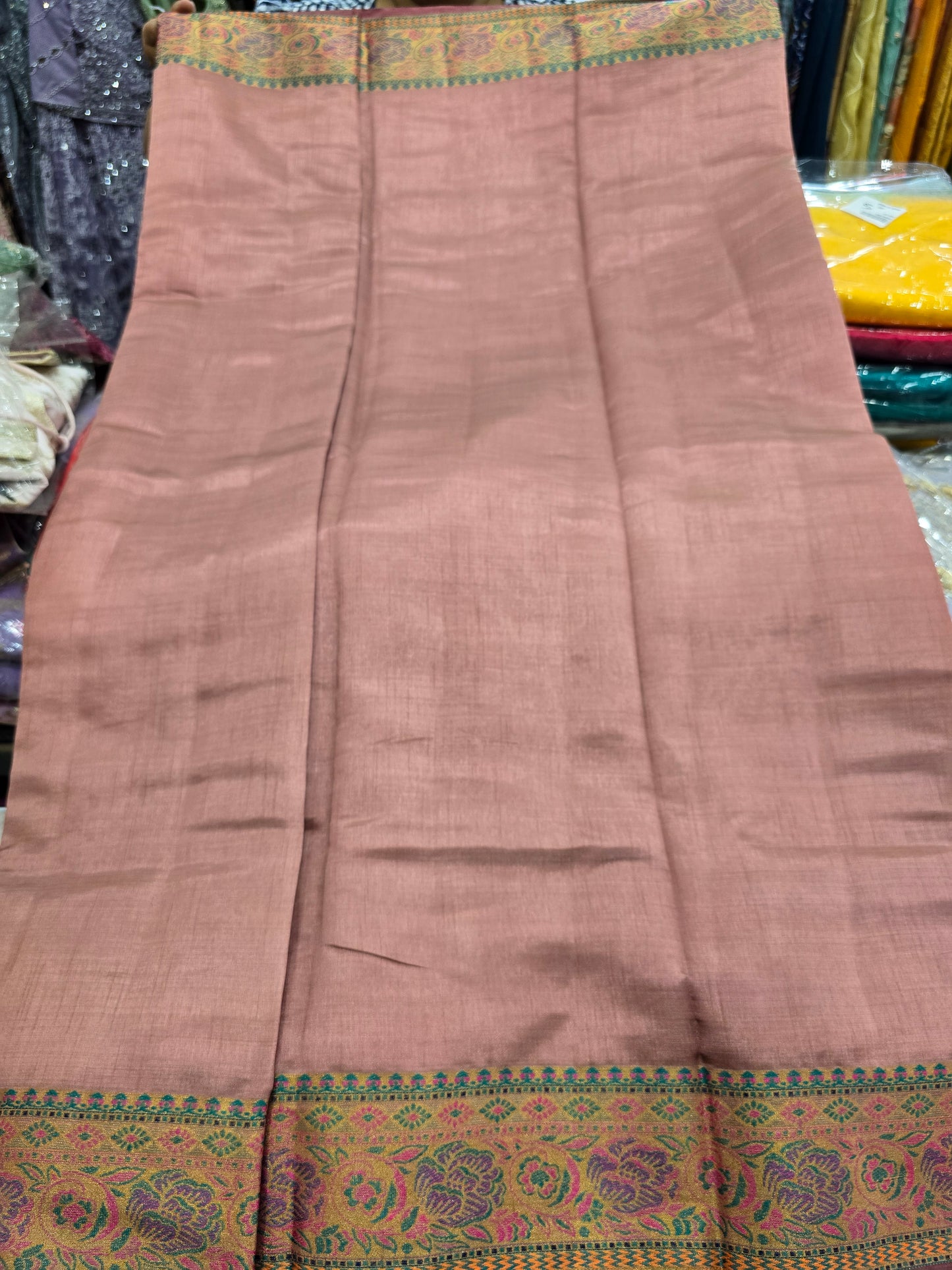 Beautiful designer temple silk saree