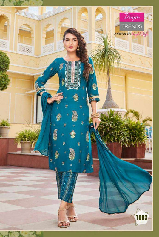 Beautiful designer Kurti with pants with duppatta