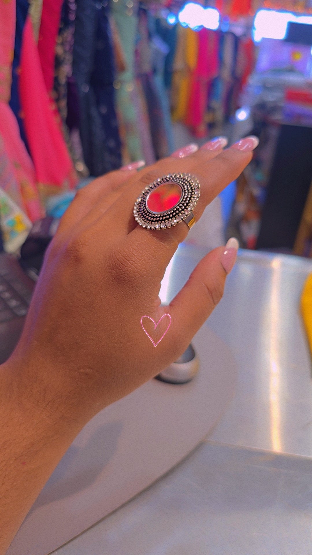 Beautiful designer oxidised ring