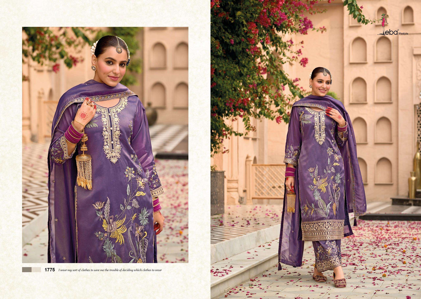 Beautiful designer Pakistani style plazo suit