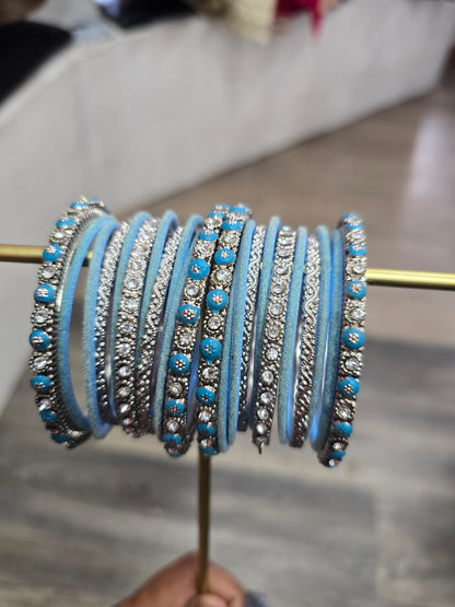 Beautiful designer white bangle set