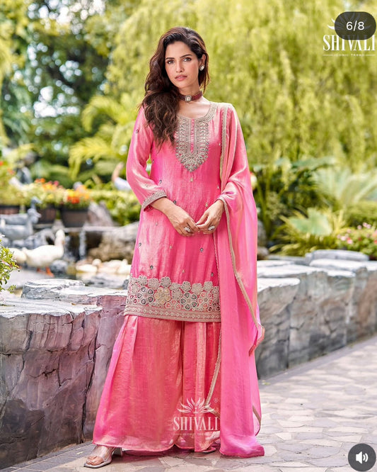 Beautiful designer plazo suit