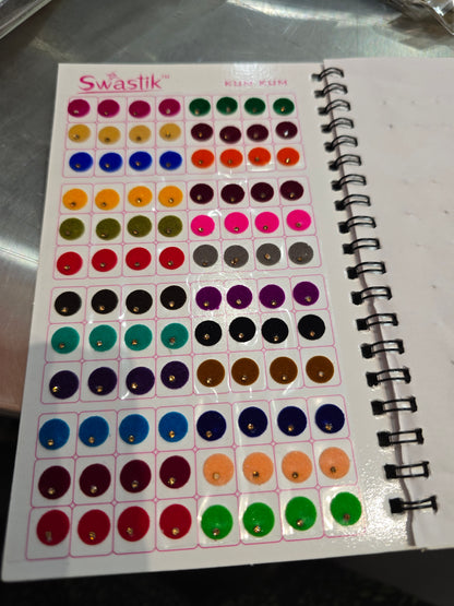 Multicolor velvet bindi book