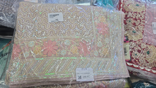 Beautiful designer Georgette sequins work embroidered saree