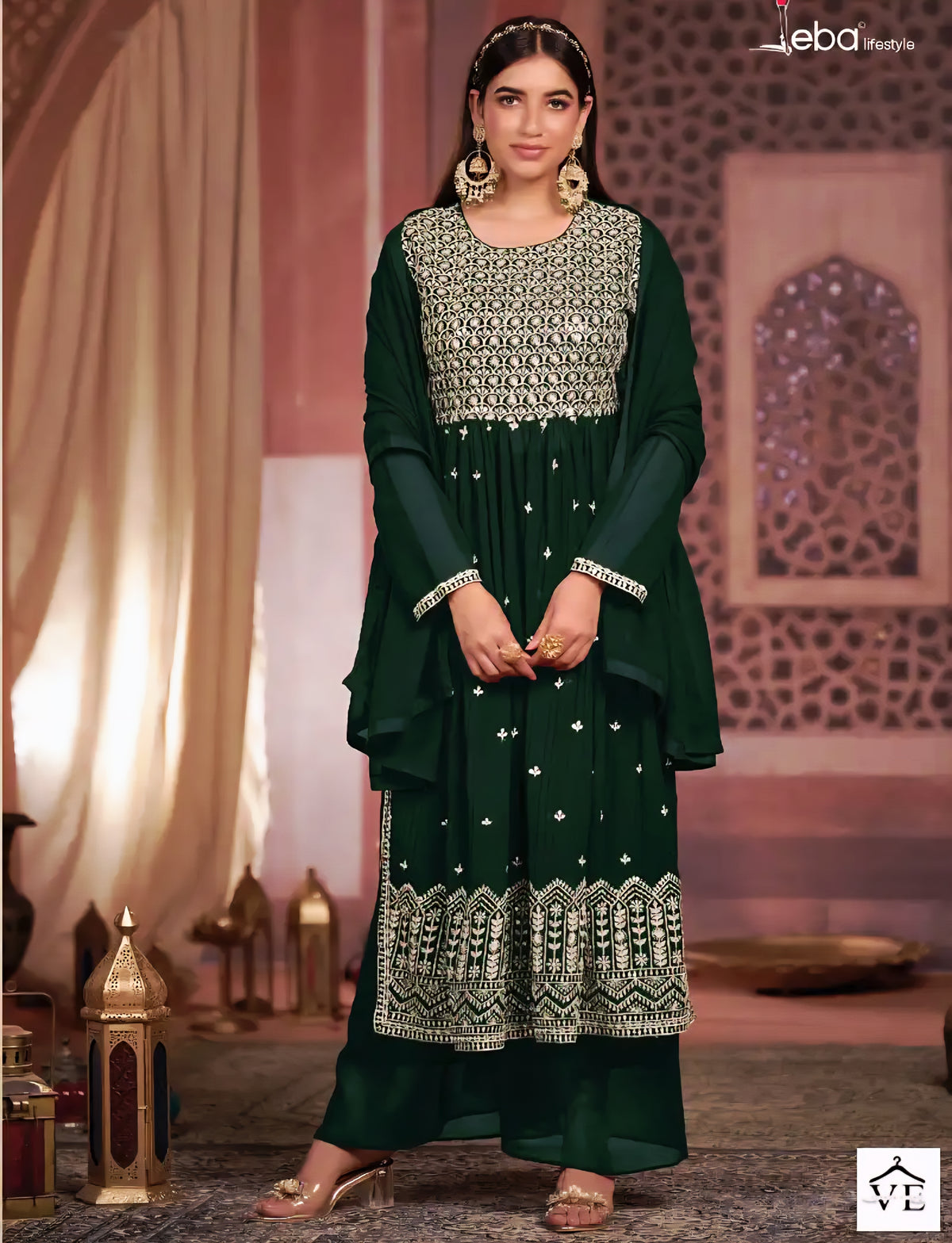 Beautiful designer nyra cut plazo suit