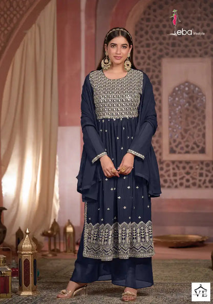 Beautiful designer nyra cut plazo suit