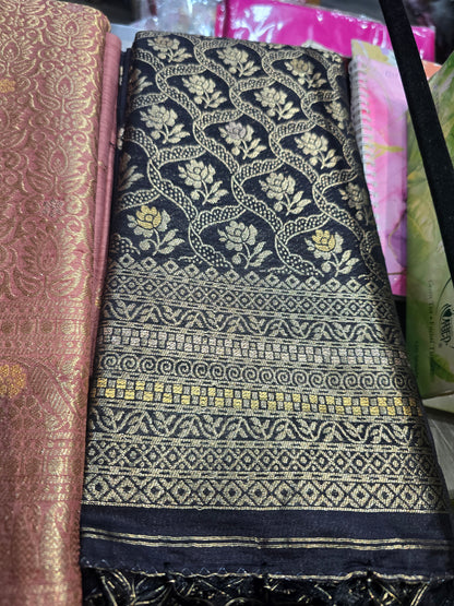 Beautiful designer temple silk saree