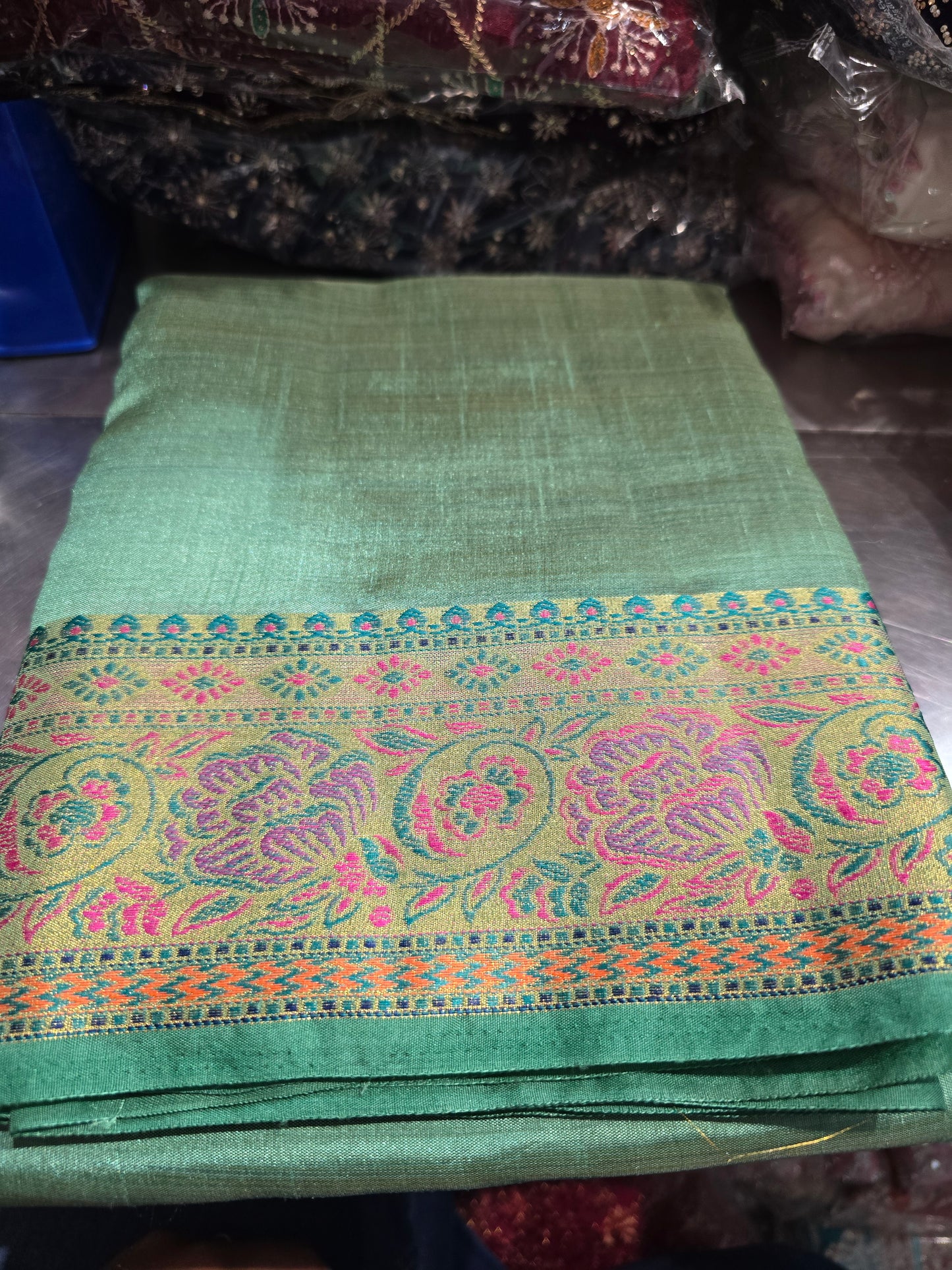 Beautiful designer temple silk saree