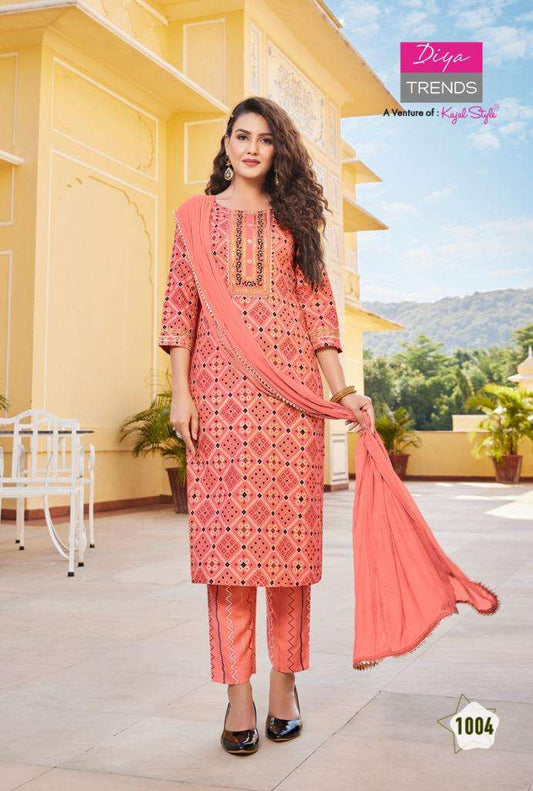 Beautiful designer Kurti with pants with duppatta